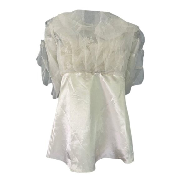 Jona Michelle Girls Special Occasion Dress Ivory Golden Sequin Floral Sz 7 NWOT - Picture 7 of 12